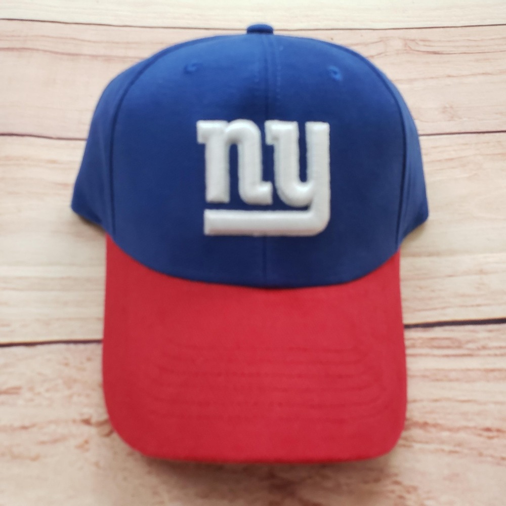 New York Giants Hat Cap Snap Back Blue Red NFL Football Reebok Mens Team Apparel